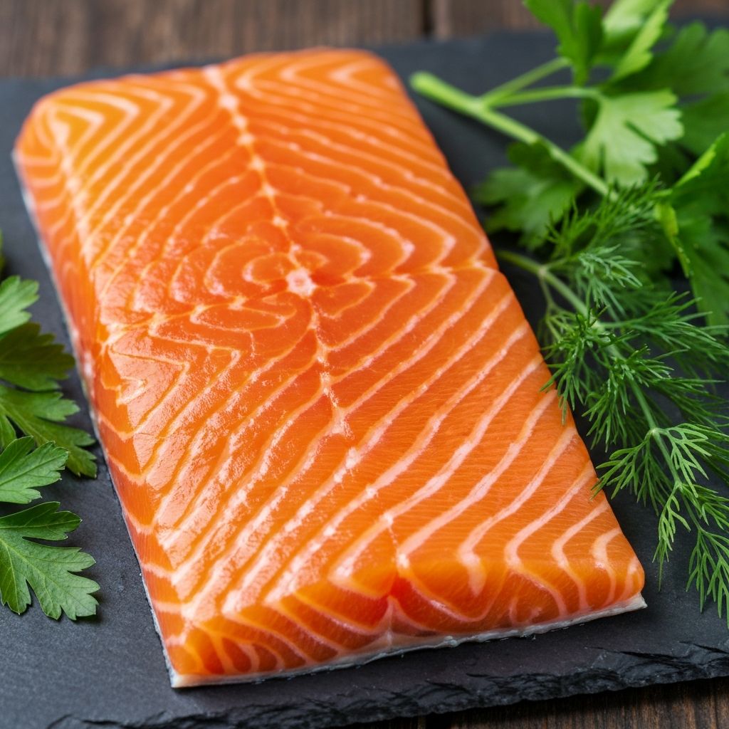 Fresh salmon fillet